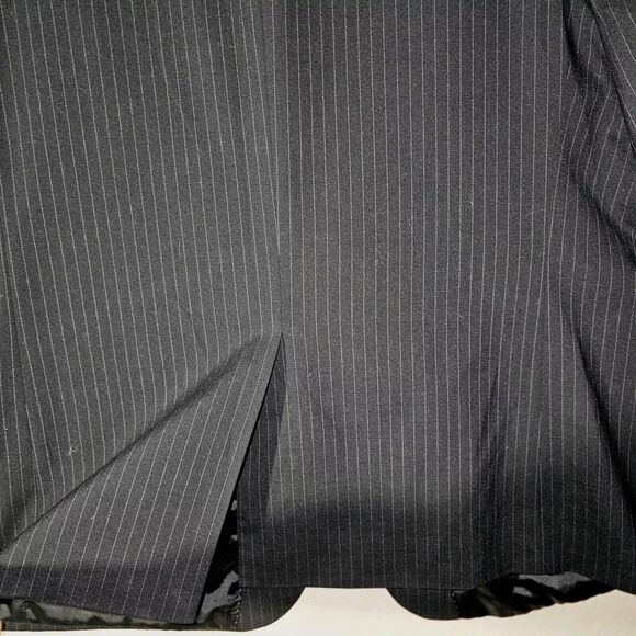 Chaps Pinstripe Blazer Sports Coat Mens 48R Navy Wool Blend Business Attire - Picture 10 of 12